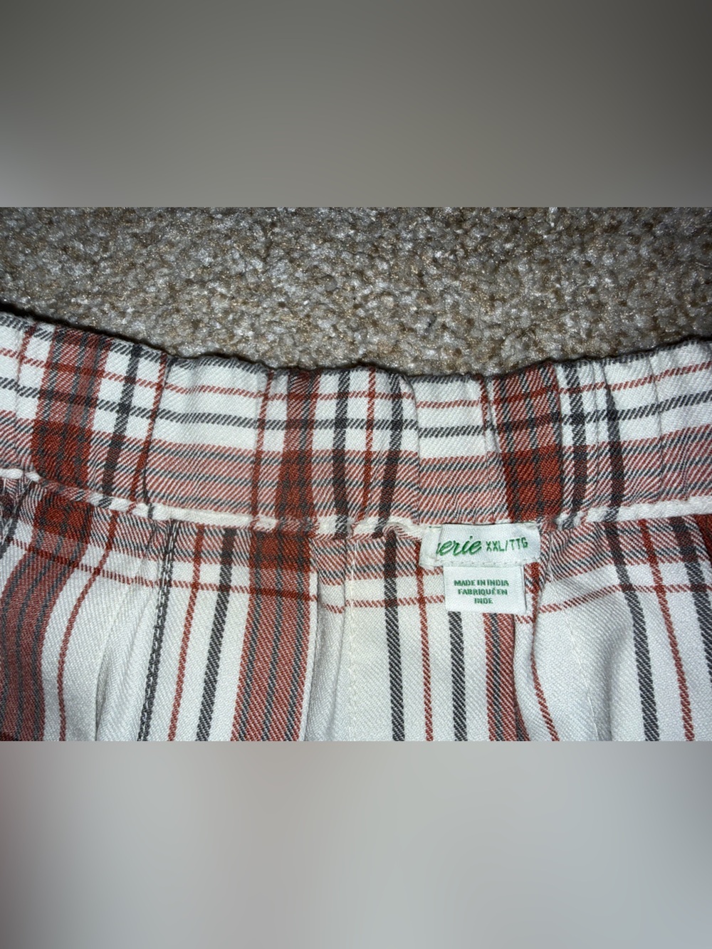 aerie White and Maroon Plaid Pleated Mini Skirt - Picture 3 of 3
